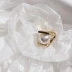 Morden Bold Statement Large Pearl Ring