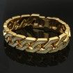 16mm Cuban Gold Plated Sandblast Bracelet