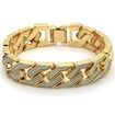 16mm Cuban Gold Plated Sandblast Bracelet