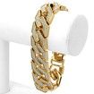 16mm Cuban Gold Plated Sandblast Bracelet