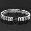 12MM 3 Line Iced Out Tennis Bracelet
