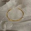 Simple Geometric Irregular Spiral Opening Bracelet