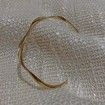 Simple Geometric Irregular Spiral Opening Bracelet