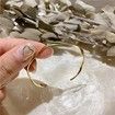 Simple Geometric Irregular Spiral Opening Bracelet