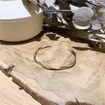 Simple Geometric Irregular Spiral Opening Bracelet