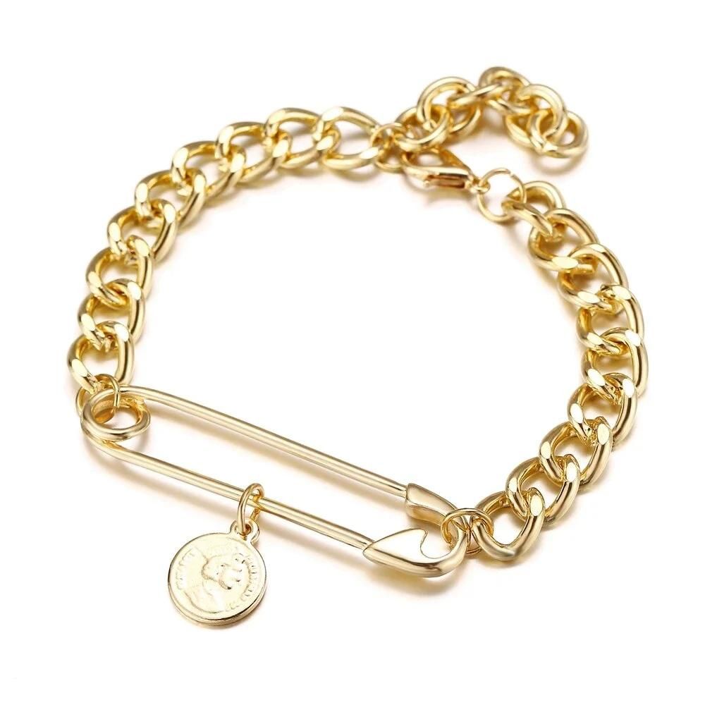 Mood Tracker Gold Trendy Geometric Bracelets