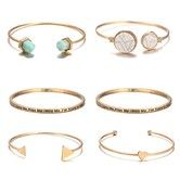 Open Bangle Bracelet Set