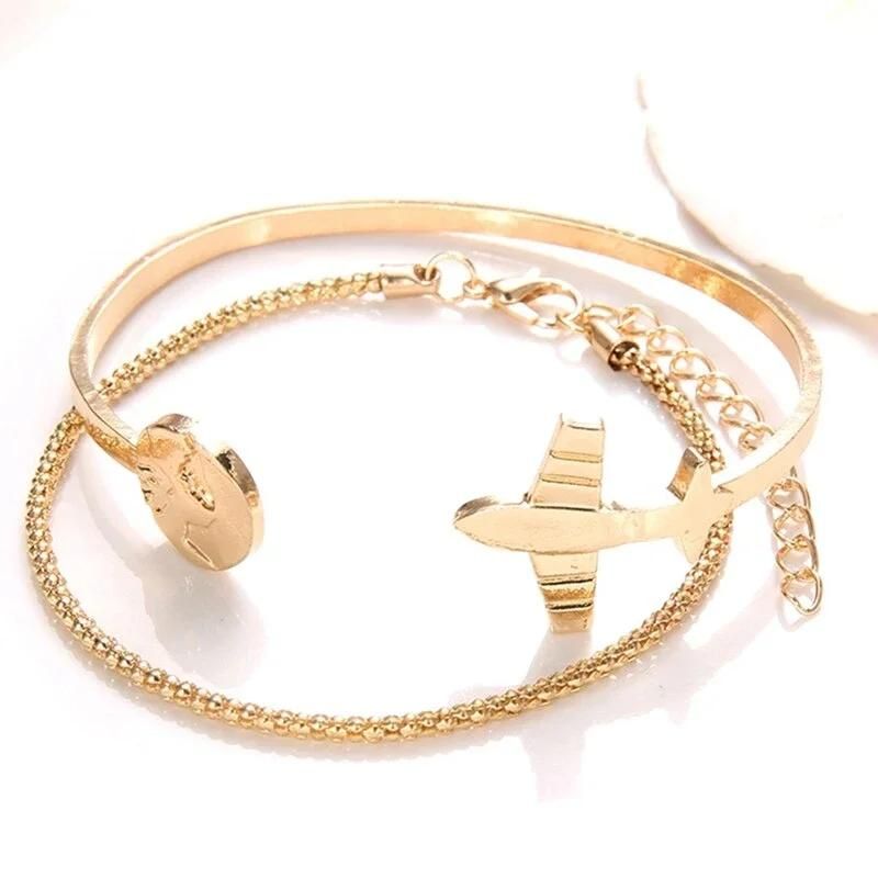 Fashion Diameter 65mm Bracelets Bangles With Earth Plane