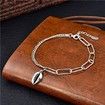 Sterling silver S retro shell pendant fashion bracelet