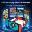 VR Headset for Nintendo Switch OLED Virtual Reality Glasses Movies 3D Googles Gaming Accessories Adjustable HD Lenses Strap