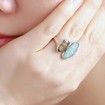 Sterling Silver Natural Amazonite Ring