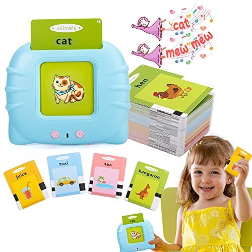 Learning Talking Flash Cards Toy with 224 Words, Kindergarten Toddler Speech Development Game Toy Gift for Kids