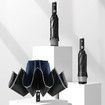 Automatic Umbrella With Reflective Led Flashlight Reverse Stripe Light Umbrella