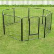 Dog Playpen Kennel Pet Enclosure Puppy Outdoor Fence Exercise Cage 8 Panels Medium