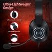USB Wired Gaming Headset with Microphone, Headphones for PC, PS4, PS5, Mac
