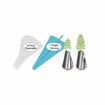 Cake Piping Nozzles Set 12 Russian Cake Decorating Nozzles 2 Small Flower Nozzles 2 Couplers 10 Disposable Bags 1 Icing Bag Cake Decorating Tools