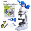 1200X Kids Home and School Biological Microscope Monocular Biology Microscopio Primary Student Scientific Experiment Tool