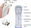 Wii Remote Controller, Replaceable Remote Game Controller with Nunchuck Joystick, Silicone Case and Wrist Strap for Nintendo Wii and Wii U (White)
