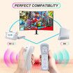 Wii Remote Controller, Replaceable Remote Game Controller with Nunchuck Joystick, Silicone Case and Wrist Strap for Nintendo Wii and Wii U (White)