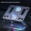 Laptop Stand with Cooling Fan 14-17.3 inches Desk Portable Adjustable Foldable Computer Aluminium Desk Notebook Holder TV bed PC Lapdesk Table Stand -Gray