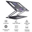 Laptop Stand with Cooling Fan 14-17.3 inches Desk Portable Adjustable Foldable Computer Aluminium Desk Notebook Holder TV bed PC Lapdesk Table Stand -Gray