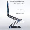 Laptop Stand with Cooling Fan 14-17.3 inches Desk Portable Adjustable Foldable Computer Aluminium Desk Notebook Holder TV bed PC Lapdesk Table Stand -Gray