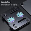 Laptop Stand with Cooling Fan 14-17.3 inches Desk Portable Adjustable Foldable Computer Aluminium Desk Notebook Holder TV bed PC Lapdesk Table Stand -Gray