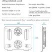 Laptop Stand with Cooling Fan 14-17.3 inches Desk Portable Adjustable Foldable Computer Aluminium Desk Notebook Holder TV bed PC Lapdesk Table Stand -Gray