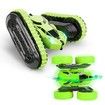 2022 Newest 2.4Ghz 4CH 1:16 RC Stunt Double Side Deformation Crawler Car With LED Light Color Green