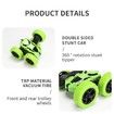 2022 Newest 2.4Ghz 4CH 1:16 RC Stunt Double Side Deformation Crawler Car With LED Light Color Green