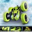 2022 Newest 2.4Ghz 4CH 1:16 RC Stunt Double Side Deformation Crawler Car With LED Light Color Green