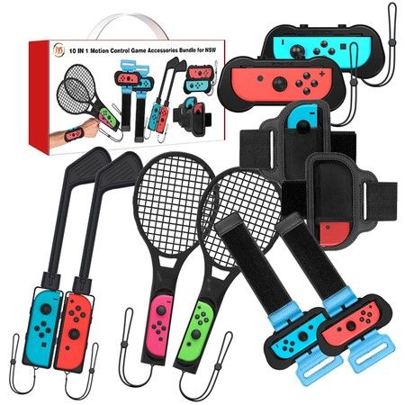 2023 Switch Sports Accessories Bundle, 10 in 1 Family Accessories