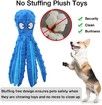 Octopus Squeaky Dog Toy, Puppy Teething Toys for Small Medium Dogs (Blue)