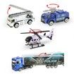 10 in 1 Police Transport Truck, Mini Die-Cast Plastic Play Vehicle in Carrier Car Toy Set