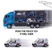 10 in 1 Police Transport Truck, Mini Die-Cast Plastic Play Vehicle in Carrier Car Toy Set