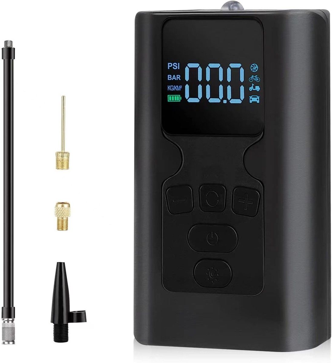 Tire Inflator Portable Air Compressor for Car Tire, 150PSI Fast Inflation Tire Pump with LCD Pressure Gauge Air Pump for Car Tire and Bike Motor Ball Inflator