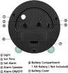 Alarm Clock Silent Non Ticking 4 Inch Night Light Battery Operated Bedroom Bedside Desk Green