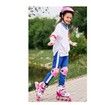 Pink Single Roller Skates,Adjustable 4 Sizes Toddler Rollerskates with Light Up Wheels, for Girls/Boys/Women/Men Size M (33-37)