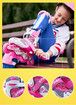 Pink Single Roller Skates,Adjustable 4 Sizes Toddler Rollerskates with Light Up Wheels, for Girls/Boys/Women/Men Size M (33-37)