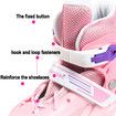 SizeM(30-33) Pink Double-Row Roller Skates Shoes,4 Sizes Adjustable Roller Skating,Suitable For Beginners