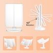 Vanity Makeup Mirror with Lights,1x 2X 4X Magnification,Touch Control,Trifold Makeup Mirror,Dual Power Supply, Portable LED,Women Gift(White)
