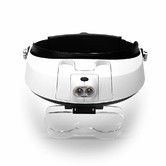 1-6 Times Headband Magnifier Head Mount Magnifying Glass with LED Light for Jewelers Magnifier Eyelash Extensions Watch Repair Close Work