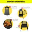 Fire Pit BBQ Grill Chiminea Patio Heater Outdoor with Chimney Portable Fireplace Camping Smoker Brazier Raincover 100cm