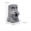 Tissue Box, Easter Island Stone Portrait Tissue Box for Bathroom Living Room Bedroom or Office, Gray-Black
