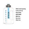 Sports Water Bottle,Plastic Large Outdoor Water (1 gallon/128oz, White)
