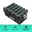 6GPU Mining Frame Rack Open Air Rig Case Graphics Card Holder Motherboard Bracket