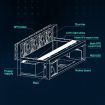 8GPU Mining Frame Graphics Card Holder Open Air Rig Case Rack Motherboard Bracket