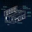 8GPU Mining Rig Case Graphics Card Holder Open Air Frame Rack Motherboard Bracket