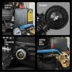 Electric Air Compressor Portable Belt Drive Inflator Tank Copper Pump Rated 3HP 150L