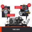 Portable Rated 4HP Air Compressor 150L Tank Belt Drive Inflator Electric Copper Pump